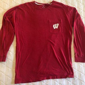 Wisconsin Badgers Long Sleeve Tee with Pocket - XL